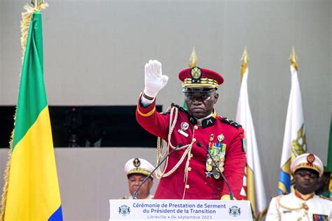 Gabon’s military leader is sworn in as head of state after ousting the president last week